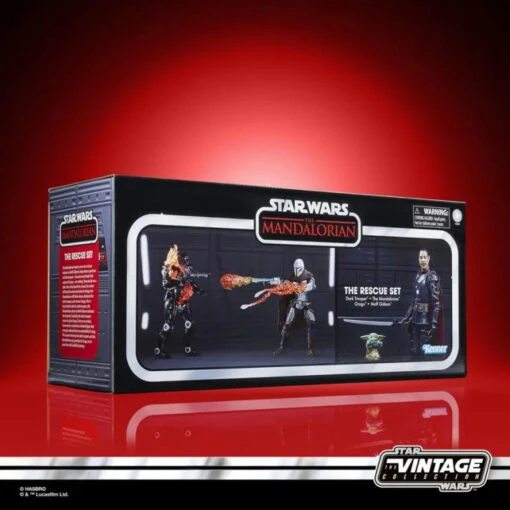 Hasbro Star Wars Vintage Collection The Rescue Set (Dark Trooper, The Mandalorian, Grogu, Moff Gideon) 3.75" Action Figure
