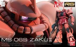 Bandai Gundam 1/144 RG #02 Gundam 0079 MS-06S Zaku II (Char Aznable's Custom) Model Kit -Model Figures Shop 4543112655110