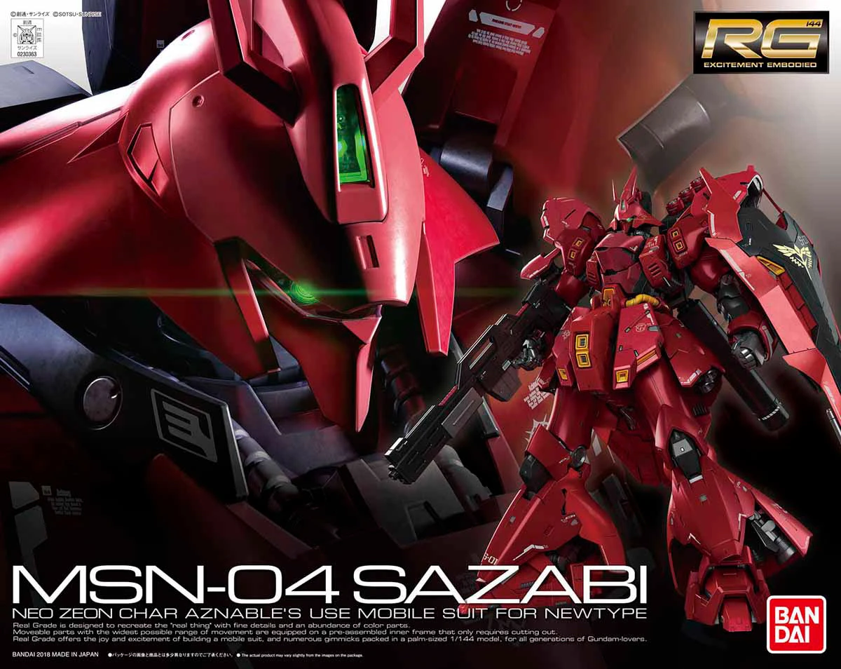 Bandai Gundam 1/144 RG #29 Char's Counterattack MSN-04 Sazabi Model Kit 9 Bandai Gundam 1/144 RG #29 Char's Counterattack MSN-04 Sazabi Model Kit - Image 7