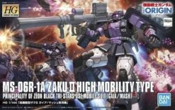 Bandai Gundam 1/144 HG The Origin #003 MS-06R-1A Zaku II High Mobility Type [Gaia/ Mash Ver] Model Kit -Model Figures Shop 4573102577320