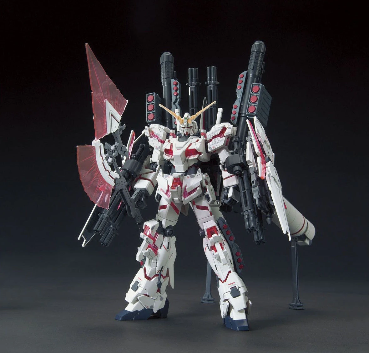 Bandai Gundam 1/144 HGUC #199 RX-0 Full Armor Unicorn Gundam (Destroy Mode/ Red Color Ver.) Model Kit 3 Bandai Gundam 1/144 HGUC #199 RX-0 Full Armor Unicorn Gundam (Destroy Mode/ Red Color Ver.) Model Kit