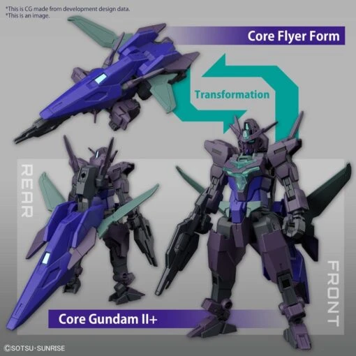 Bandai Gundam 1/144 HGBM #XX Plutine Gundam Model Kit - Image 3