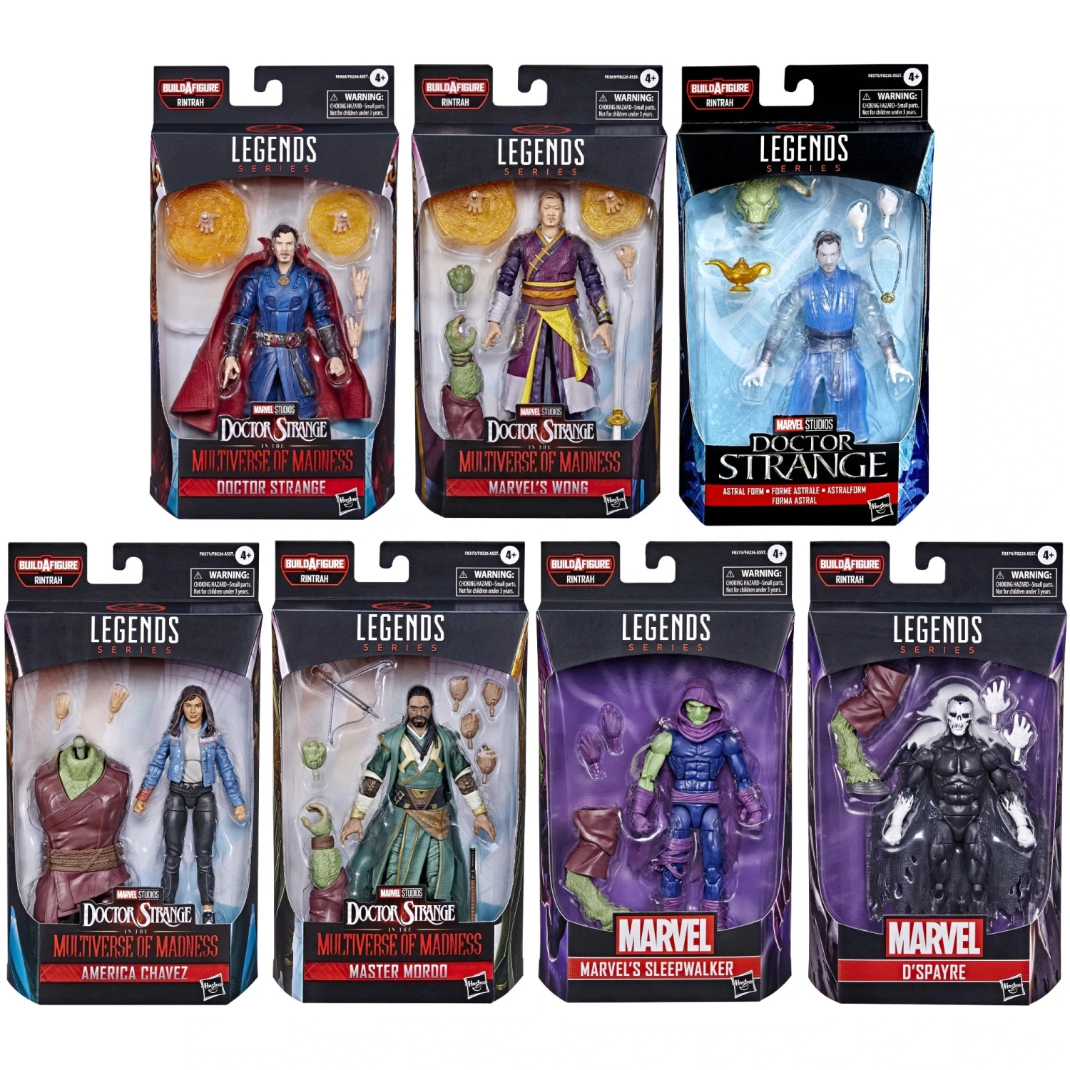 Hasbro Marvel Legends Dr Strange Multiverse Of Madness Wave 1 Set Of 7 (BAF Rintrah) Action Figures 3 Hasbro Marvel Legends Dr Strange Multiverse Of Madness Wave 1 Set Of 7 (BAF Rintrah) Action Figures