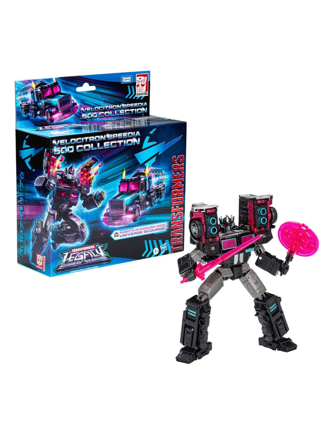 Hasbro Transformers Legacy Velocitron Speedia 500 Collection Leader Scourge Black Convoy Action Figure 3 Hasbro Transformers Legacy Velocitron Speedia 500 Collection Leader Scourge Black Convoy Action Figure